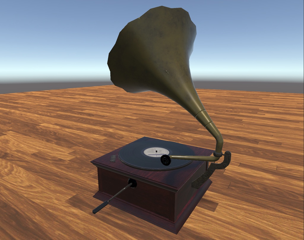 【VRChat向け3Dモデル】アンティーク レコードプレーヤー
