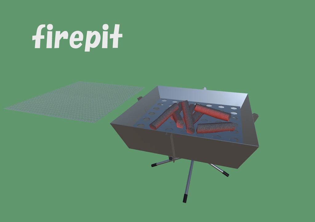 【3Dモデル】焚火台