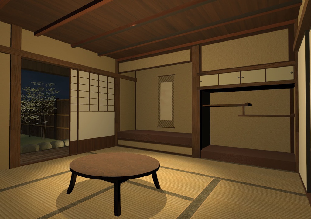 【VRC向けワールド】庭付き縁側