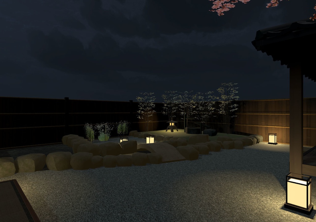 【VRC向けワールド】庭付き縁側