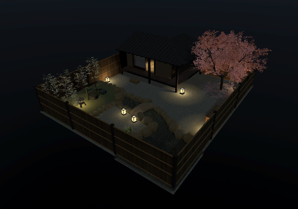 【VRC向けワールド】庭付き縁側