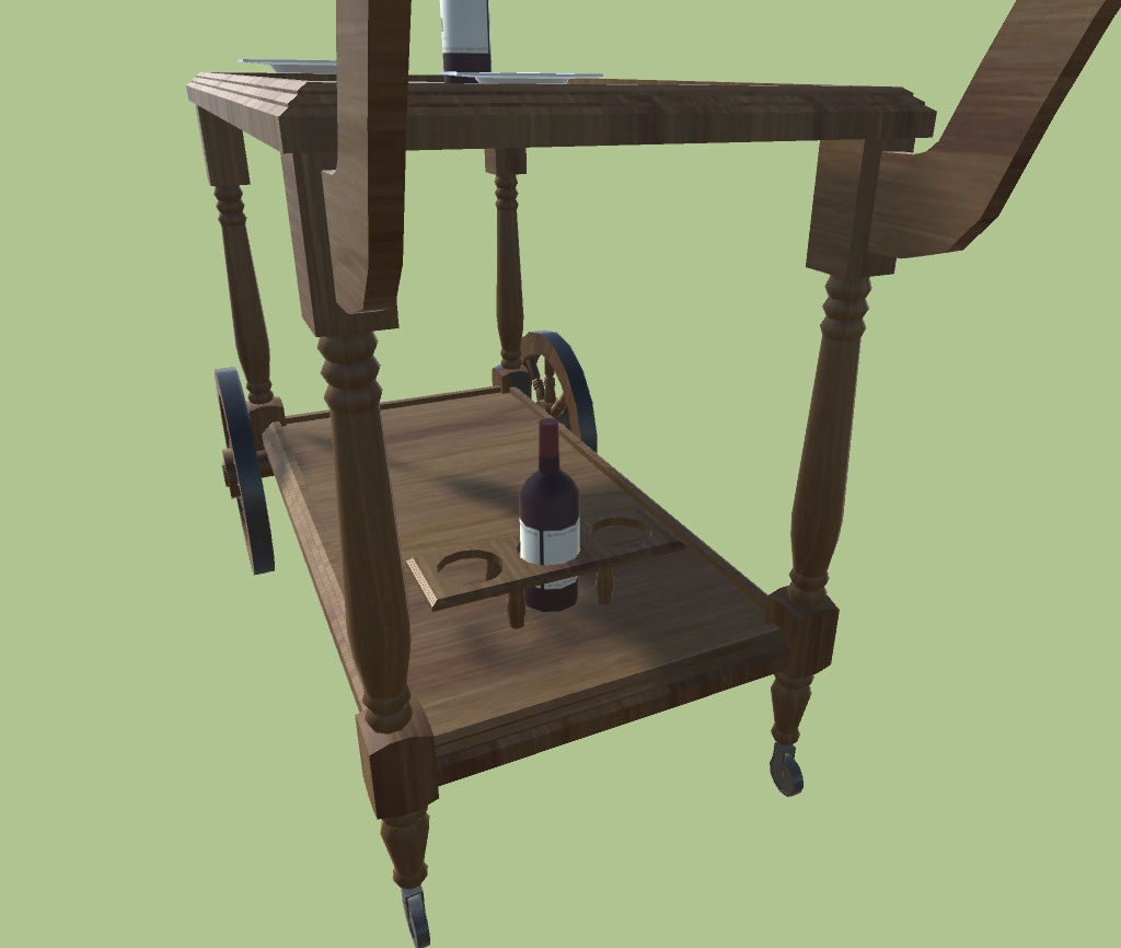 【3Dモデル】アンティーク キッチンワゴン