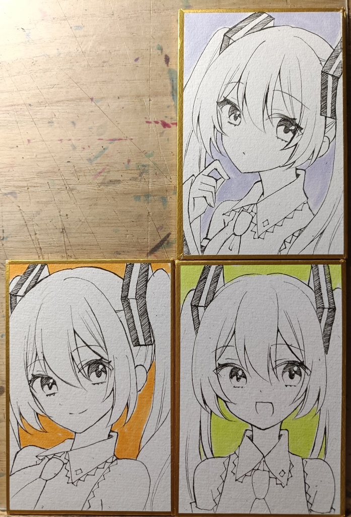 アナログ色紙かるたサイズ