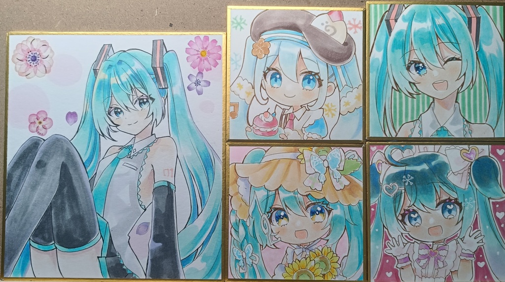 アナログ色紙色々