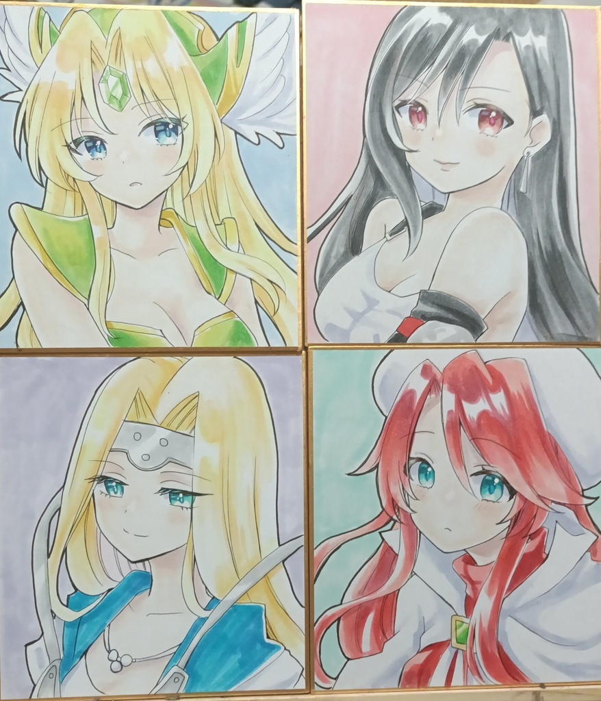 ゲームキャラ色紙