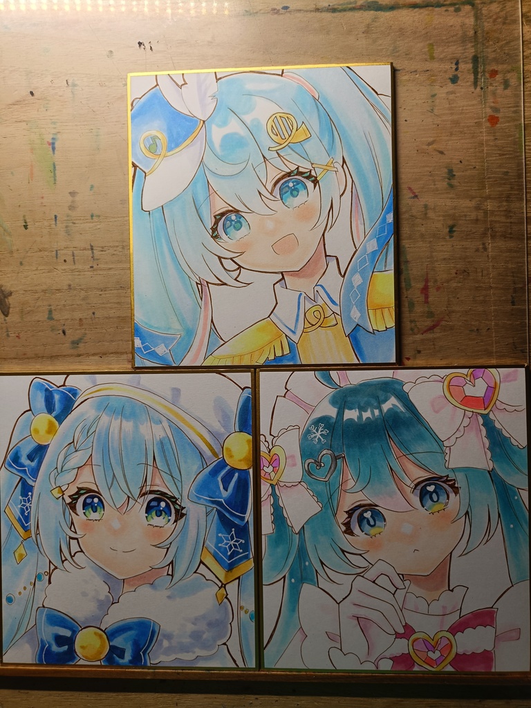 雪ミクちゃん色紙