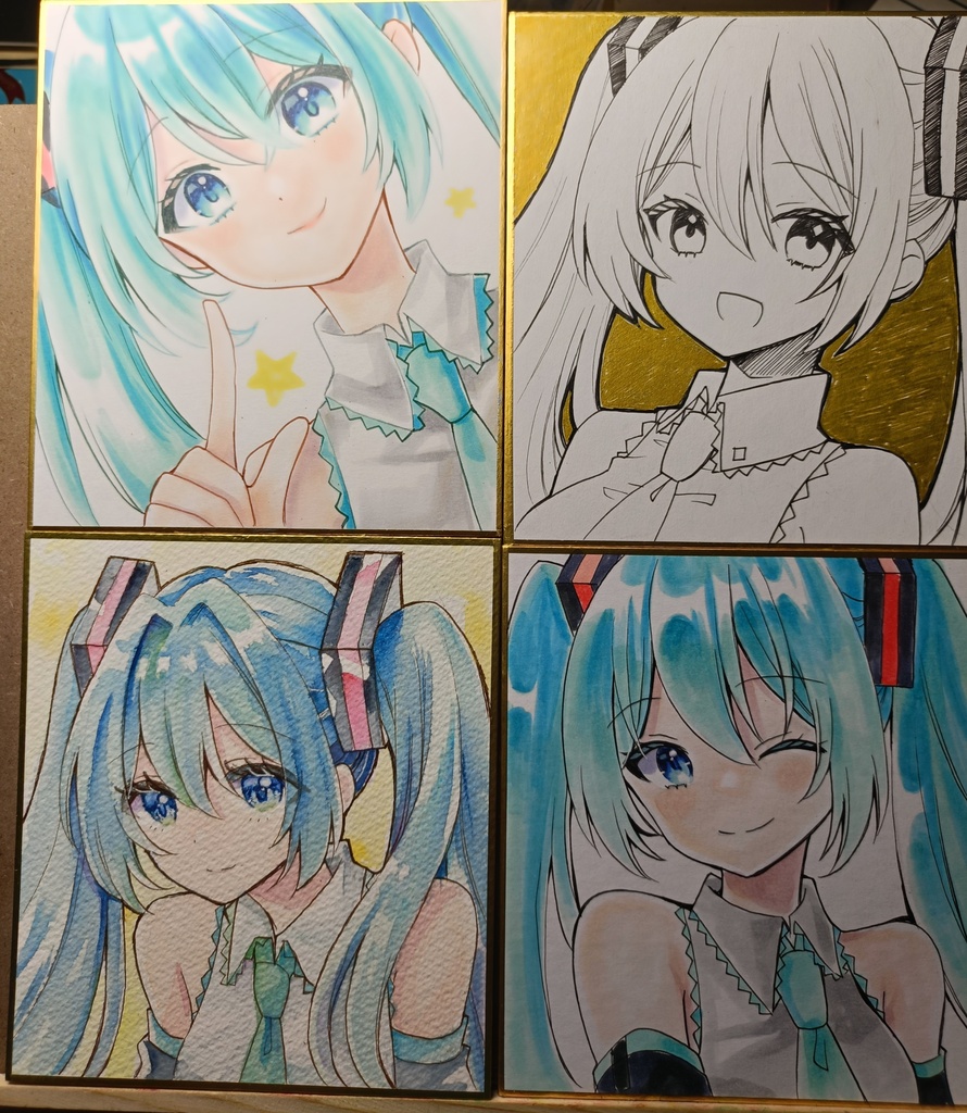 ミクちゃん小色紙