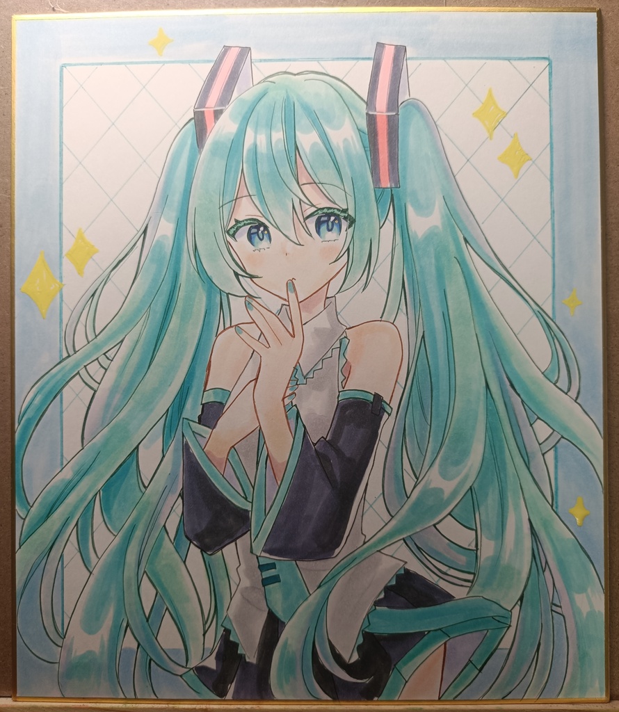 ミクちゃん中色紙