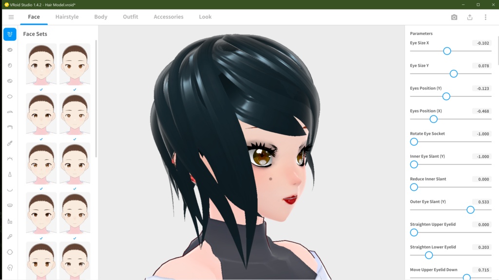 Vroid Punk Rock Hair