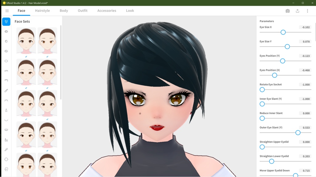 Vroid Punk Rock Hair