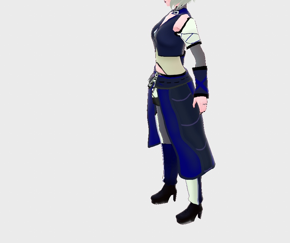 Ninja Blue Vroid Full Custom Outfit w/ FREE Hair