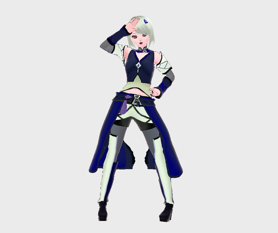 Ninja Blue Vroid Full Custom Outfit w/ FREE Hair