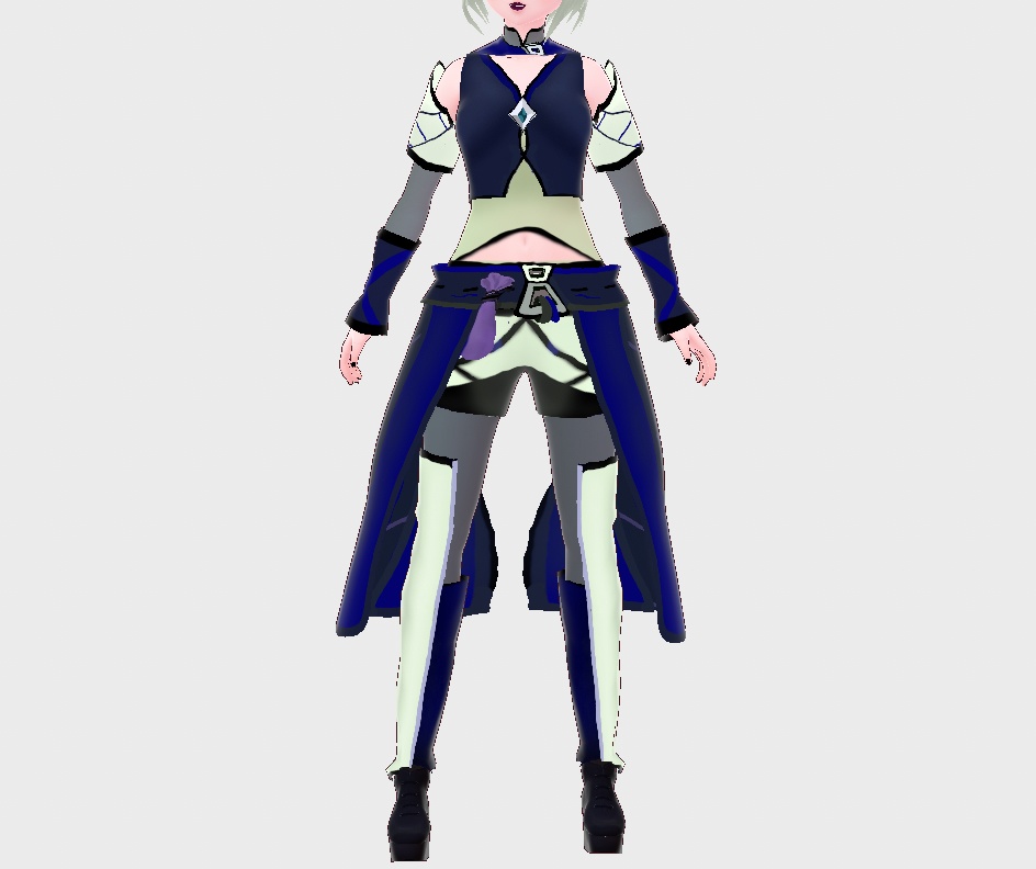 Ninja Blue Vroid Full Custom Outfit w/ FREE Hair