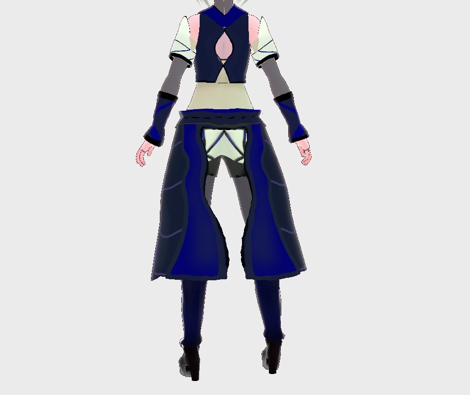 Ninja Blue Vroid Full Custom Outfit w/ FREE Hair