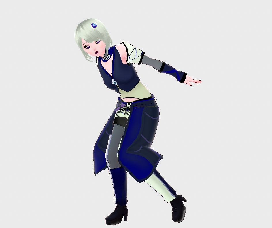 Ninja Blue Vroid Full Custom Outfit w/ FREE Hair