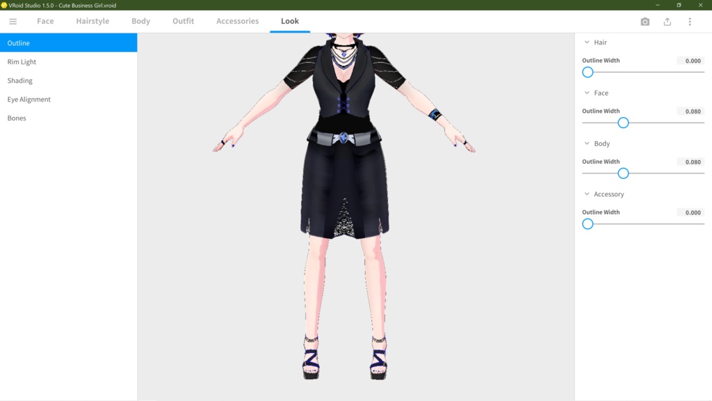 Vroid Leather Chic Dress Premium