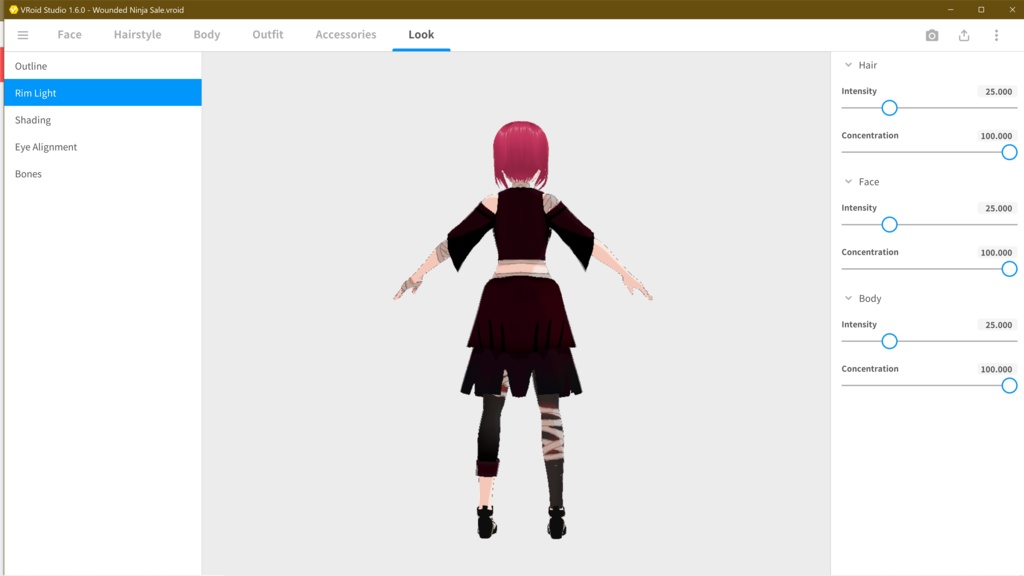 Wounded Ninja Full Vroid outfit