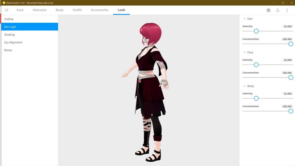 Wounded Ninja Full Vroid outfit