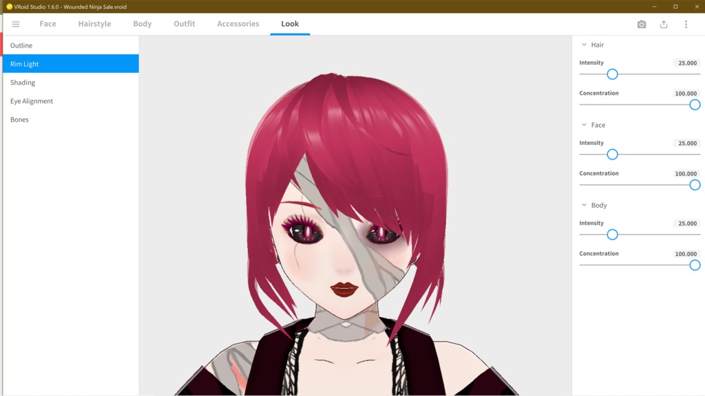 Wounded Ninja Full Vroid outfit