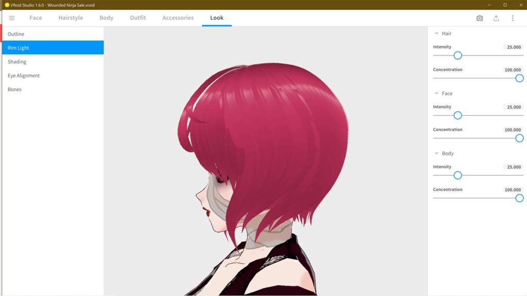 Wounded Ninja Full Vroid outfit