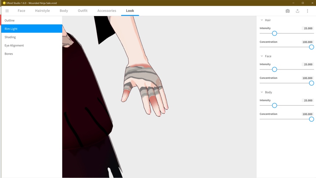 Wounded Ninja Full Vroid outfit