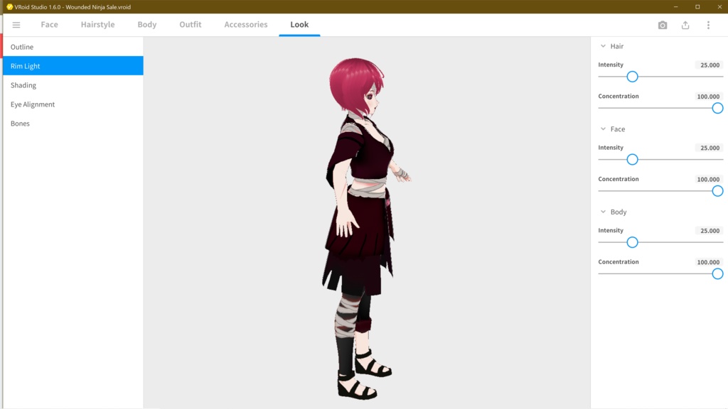 Wounded Ninja Full Vroid outfit