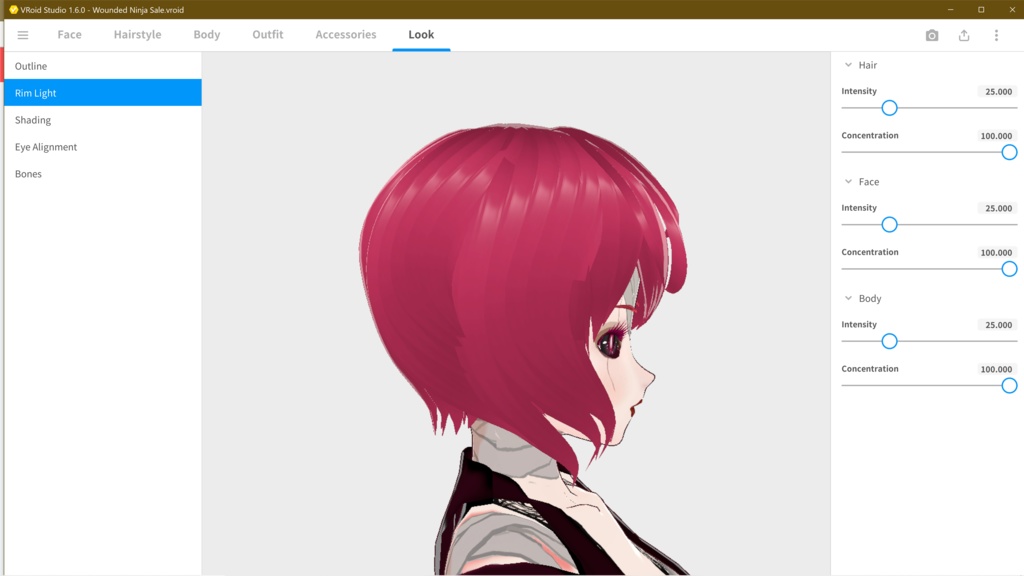 Wounded Ninja Full Vroid outfit