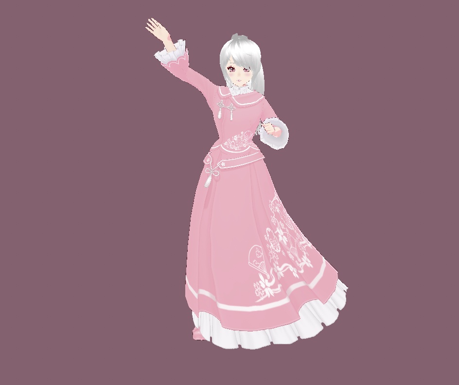 Princess Ponytail / FREE Modified Vroid Dress.