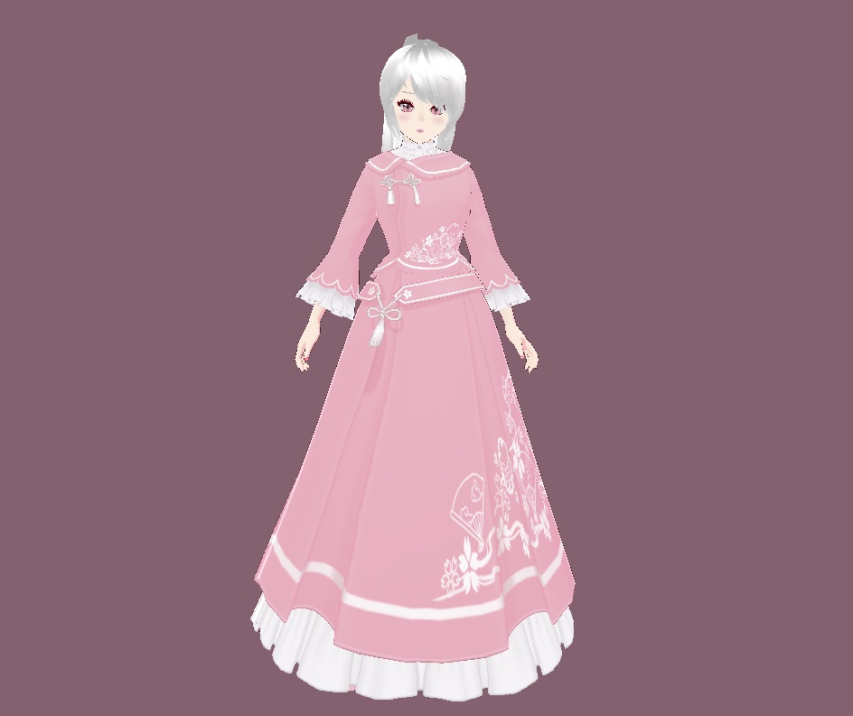 Princess Ponytail / FREE Modified Vroid Dress.