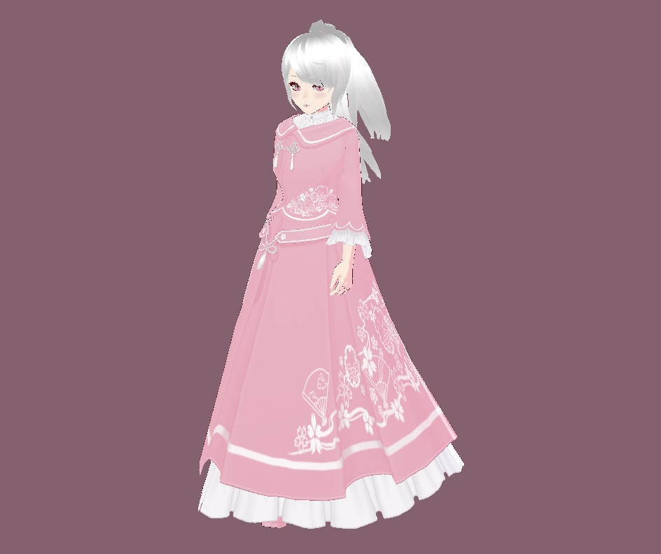 Princess Ponytail / FREE Modified Vroid Dress.