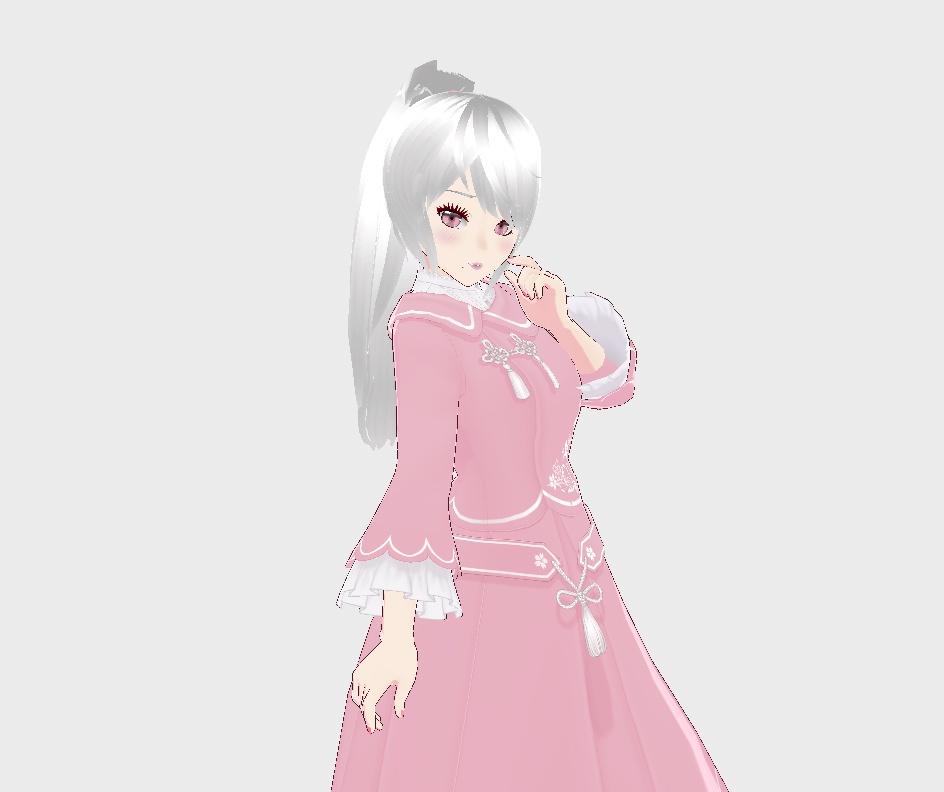 Princess Ponytail / FREE Modified Vroid Dress.