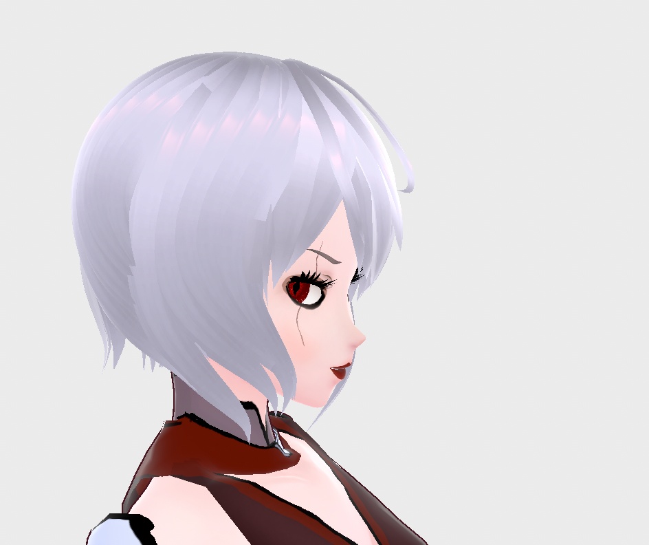 Ninja Red Vroid Full Custom Outfit w/Hair