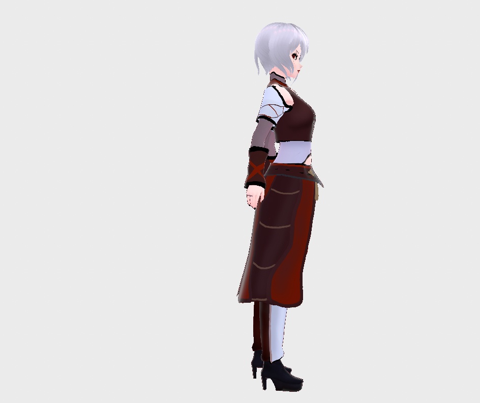 Ninja Red Vroid Full Custom Outfit w/Hair