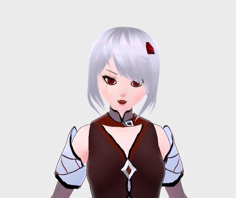 Ninja Red Vroid Full Custom Outfit w/Hair