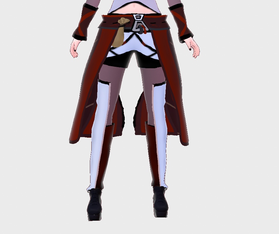 Ninja Red Vroid Full Custom Outfit w/Hair