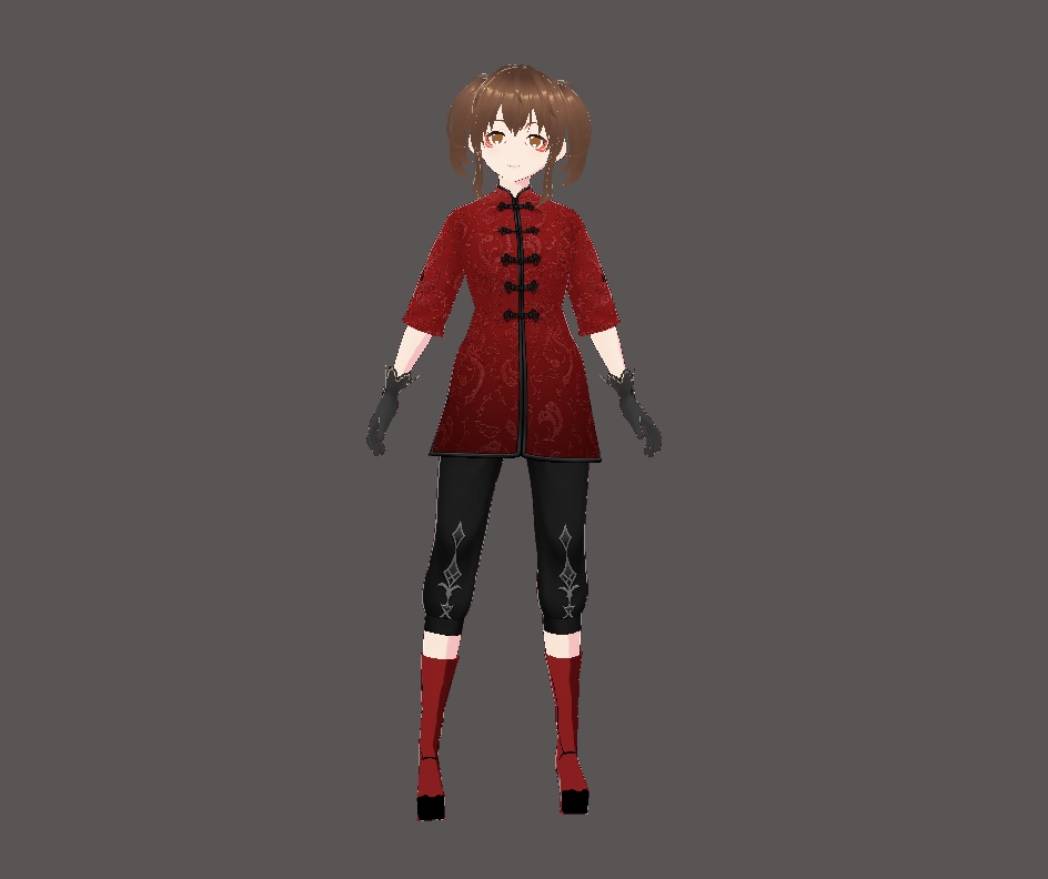 Free Custom Red Boots and Modified VROID Costume