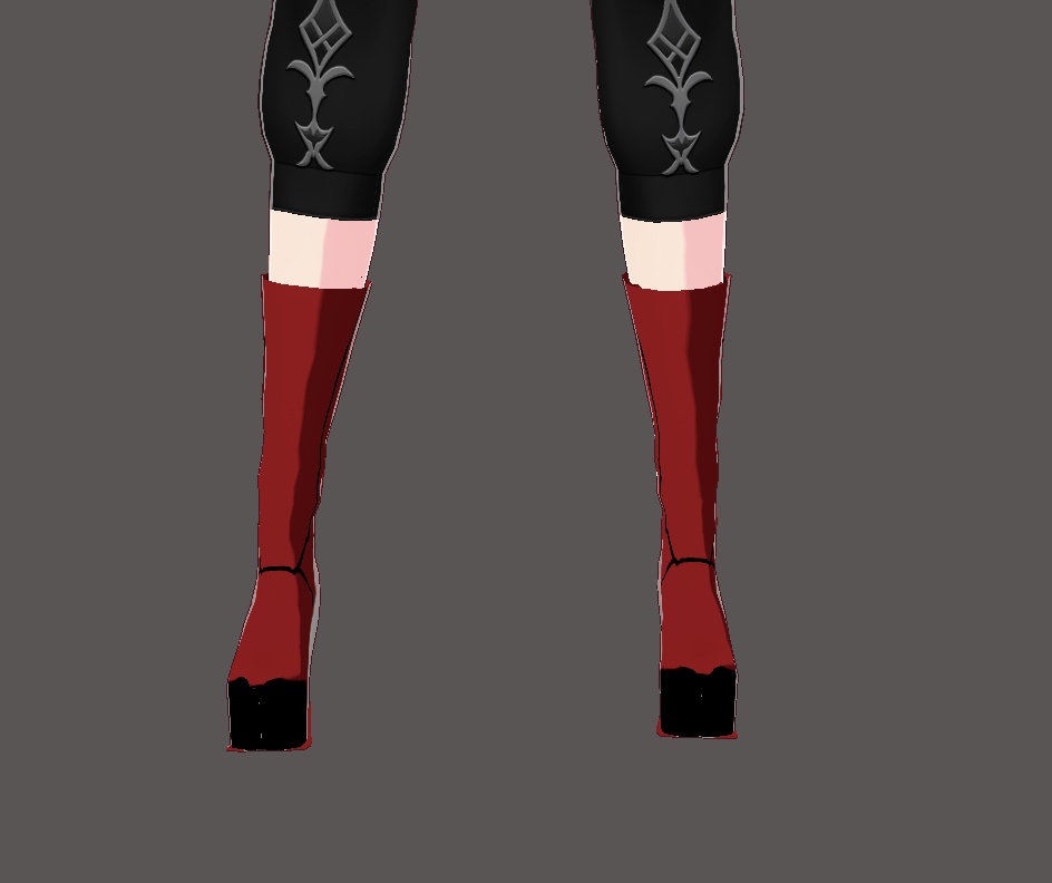 Free Custom Red Boots and Modified VROID Costume