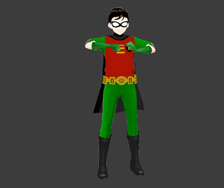 FREE Teen Titans, Full Robin Outfit w/Hair