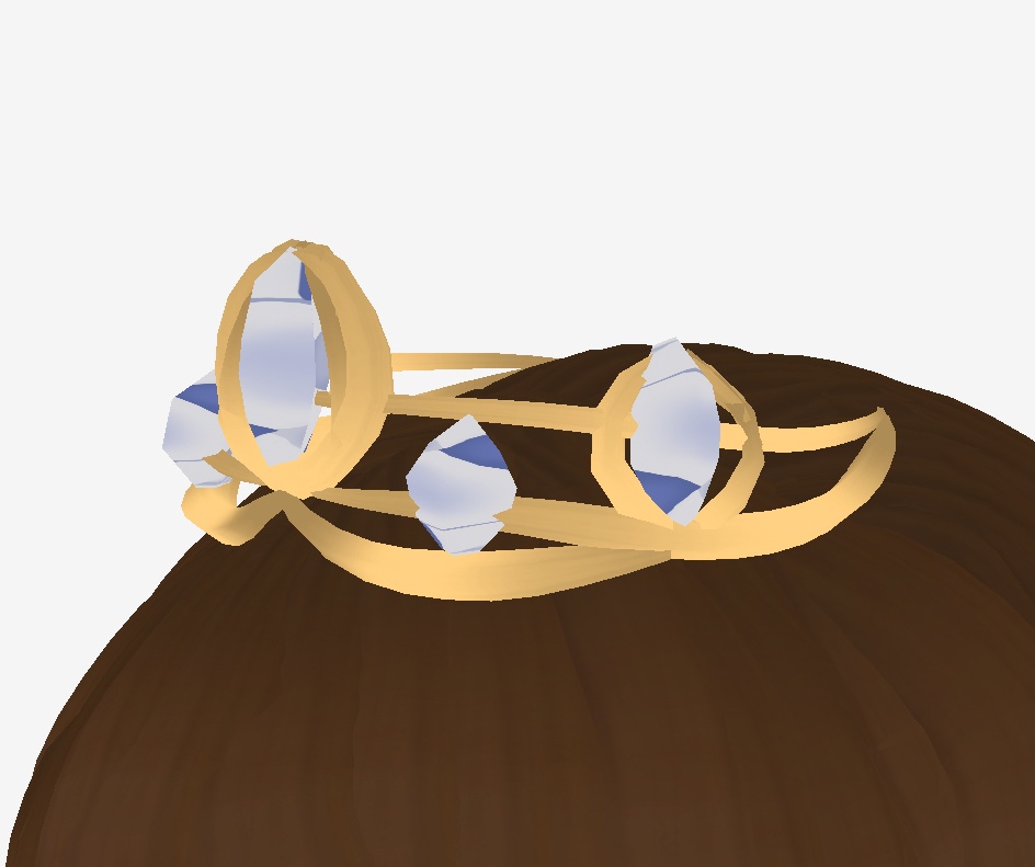 Vroid Queen Crown and Dangling Earrings