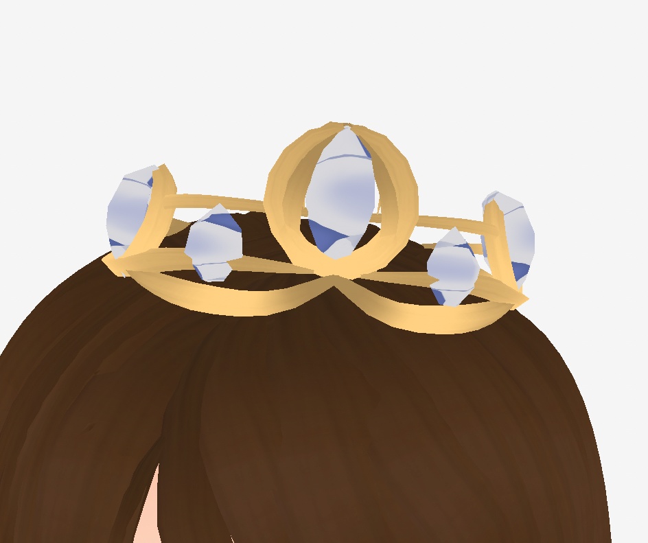 Vroid Queen Crown and Dangling Earrings