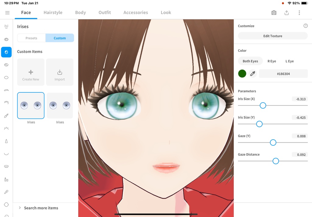 Free Vroid Irises/ Hair Texture / Lips / Eyebrows