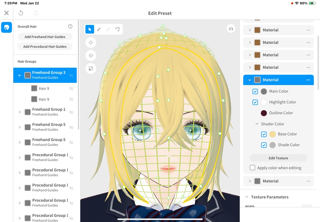 Free Vroid Irises/ Hair Texture / Lips / Eyebrows