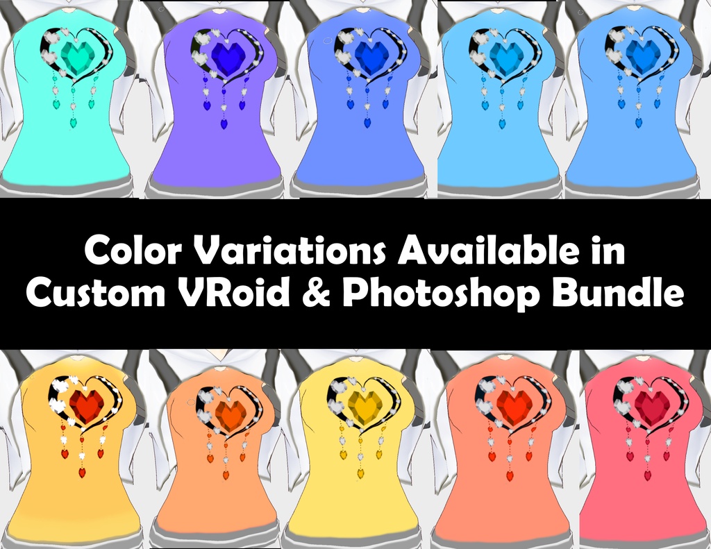 VRoid Heartbeat Hoodie & Capri Set