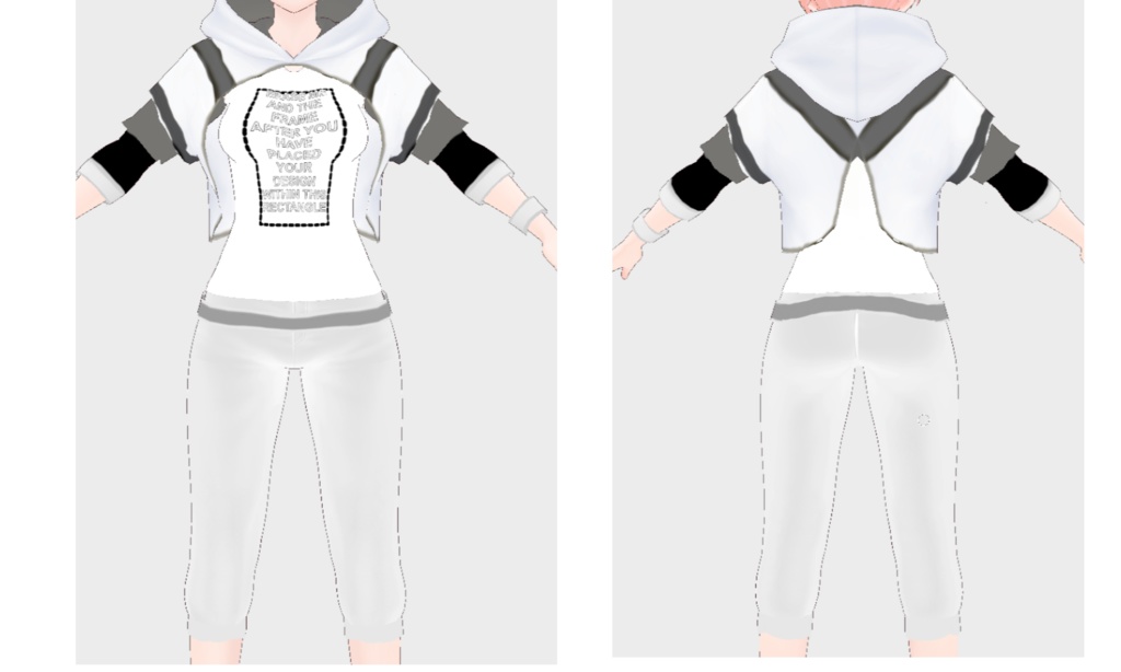 VRoid Heartbeat Hoodie & Capri Set