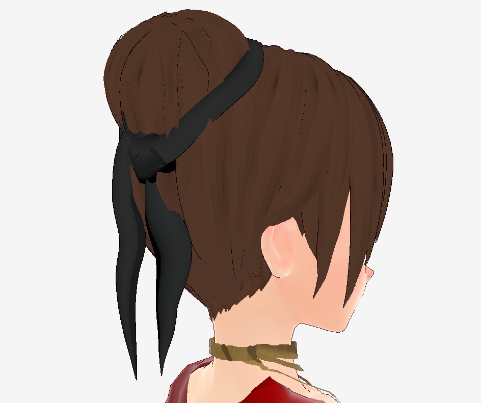 FREE Elegant VRoid Custom Hair Bun w/Ribbon!