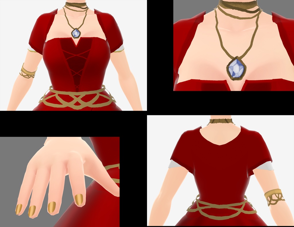 Vroid Adaptable Elegance Gown