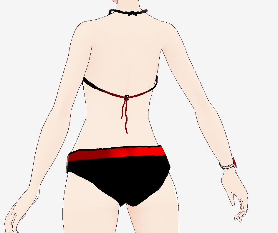Free Red/Black Vroid Bikini Set