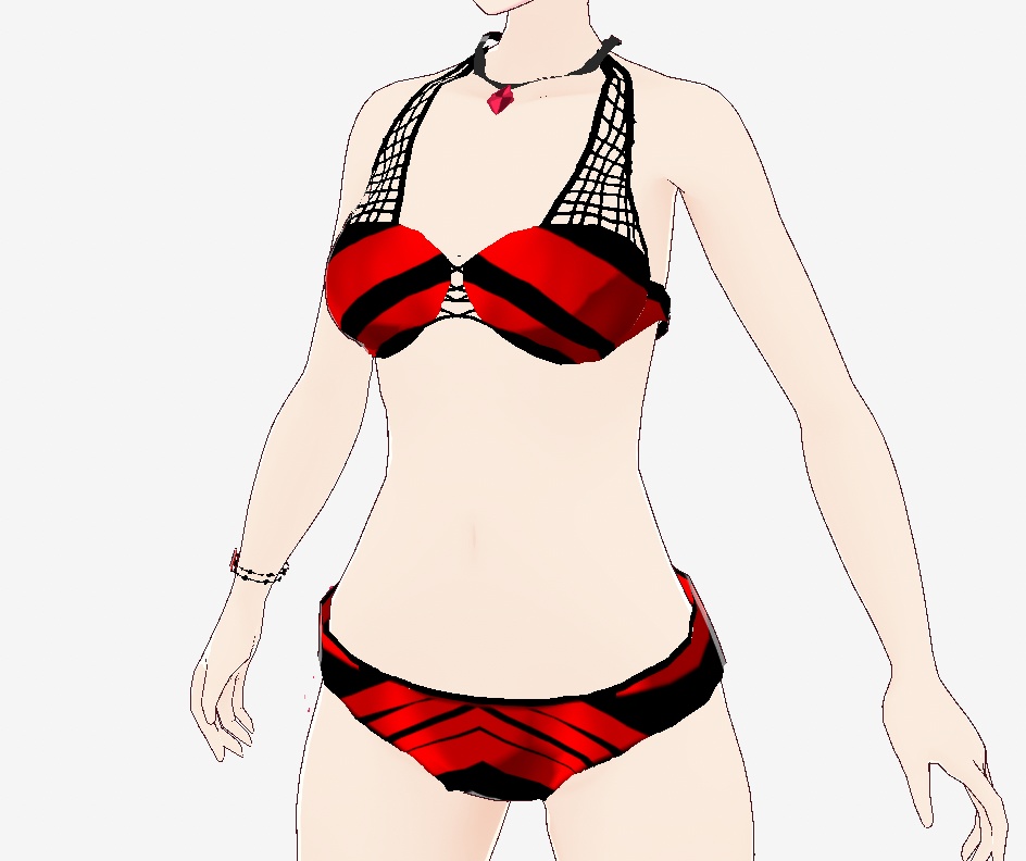 Free Red/Black Vroid Bikini Set
