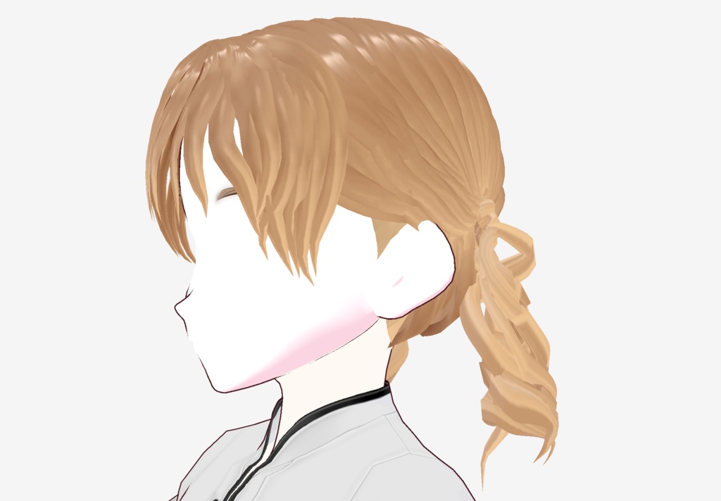 【Free / VRoid】 "Breeze Twintails" - Curly Low Pigtails Custom Hair Item