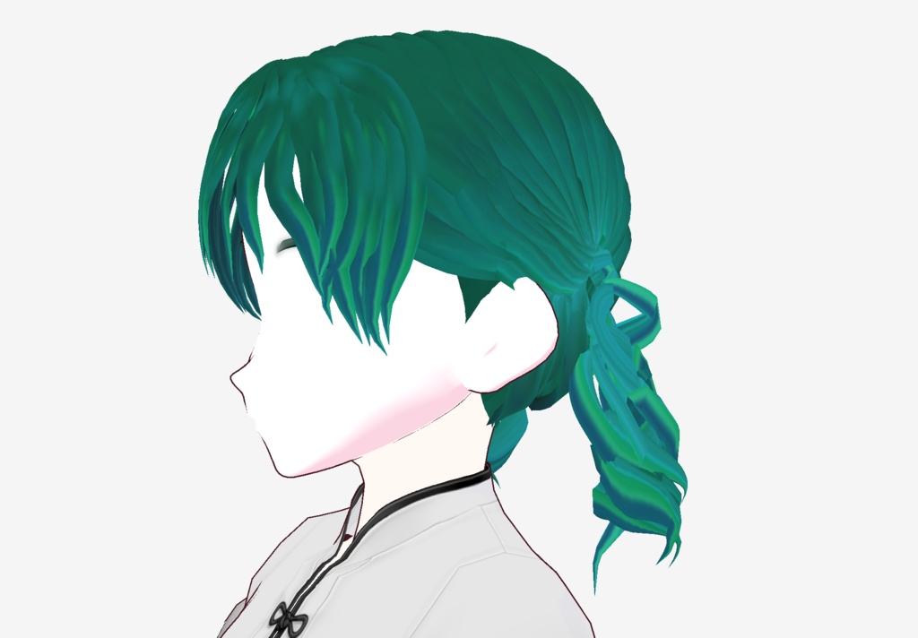 【Free / VRoid】 "Breeze Twintails" - Curly Low Pigtails Custom Hair Item
